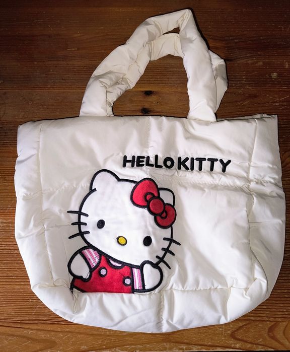 biała haftowana torebka Sanrio Hello Kitty