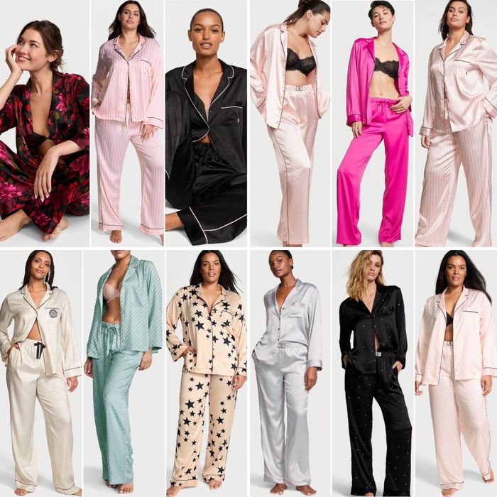 Піжама Victoria’s Secret довгий та короткий рукав різні кольори сатин