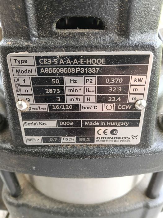 Pompę wodna Grundfos