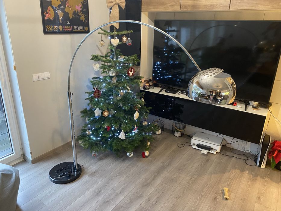 Lampa chromowana stojaca