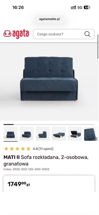 Sofa dwuosobowa w swietnym stanie