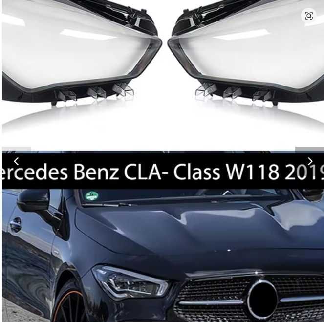 mercedes benz cla-class w118 farol ótica lente capa 2019