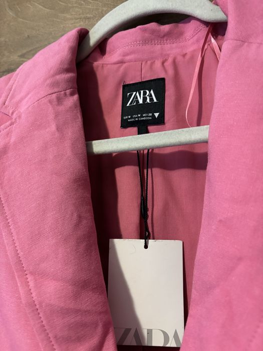 Marynarka kurtka różowa Zara