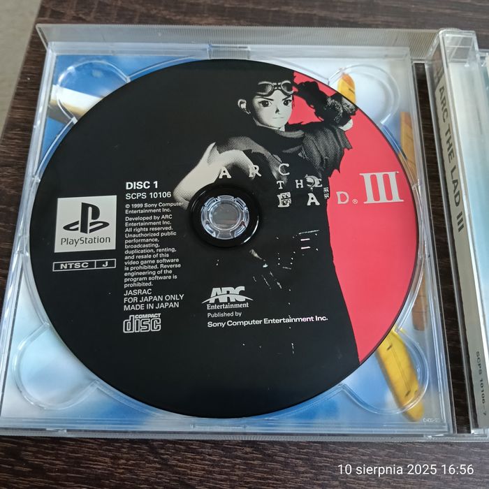 Arc the Lad III PS1 Japońska wersja, komplet – stan kolekcjonerski