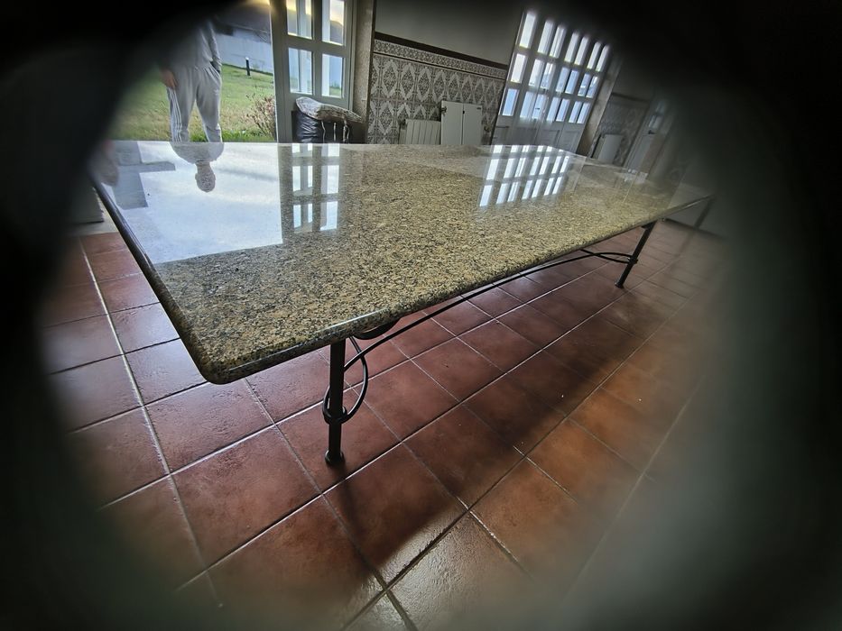 Mesa Granito 320x140 Cadeiras e Banco