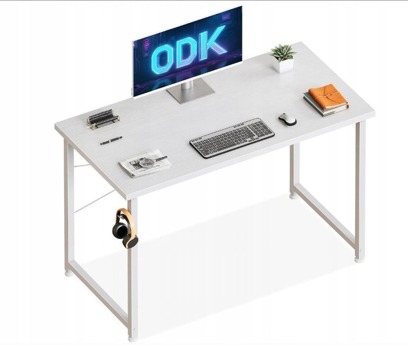 Odk Małe Biurko, Białe 100 × 48×74 Cm, Biurko Komputerowe