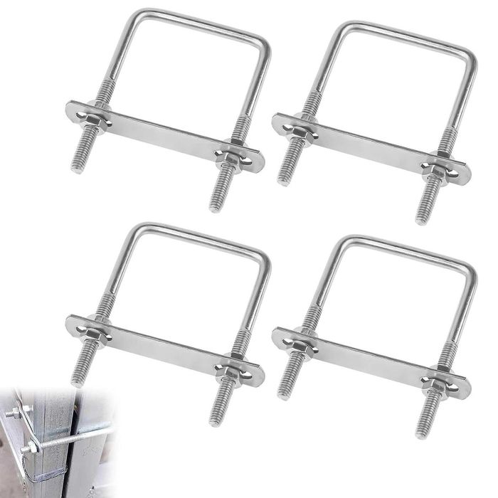 Śruba montażowa typu U 50x80mm 4 sztuki stal nierdzewna Nizirioo