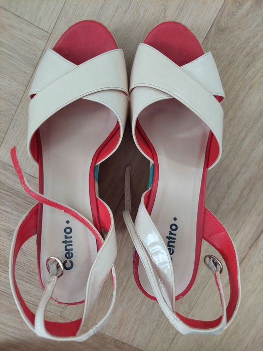 Centro Koturny Sandały Beżowe Kolorowe 39