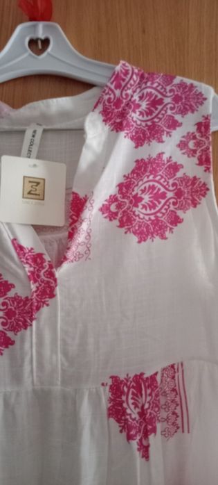 Vestido estilo linho - tam.unico