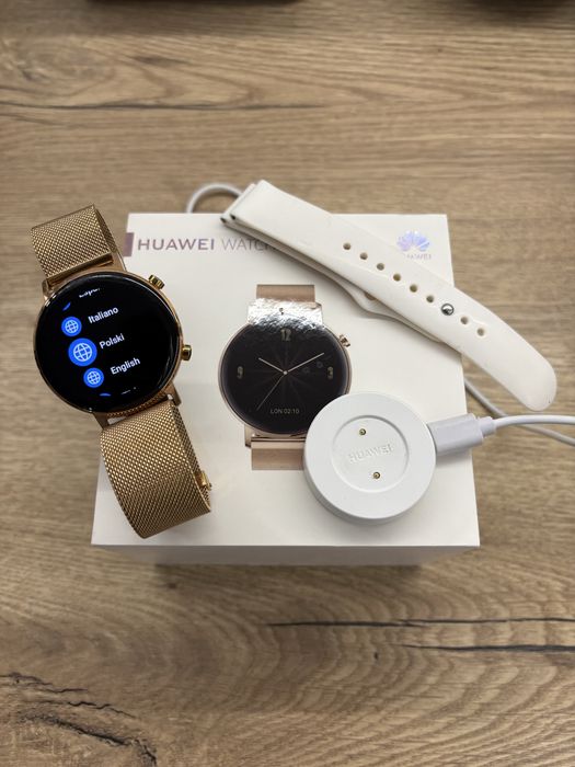 Huawei Watch GT 2 42mm złoty elegant gold smartwatch