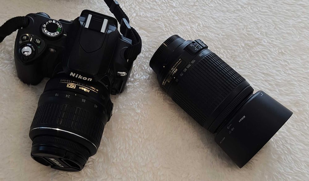 Nikon D60 com objectivas 18-55 / 55-200
