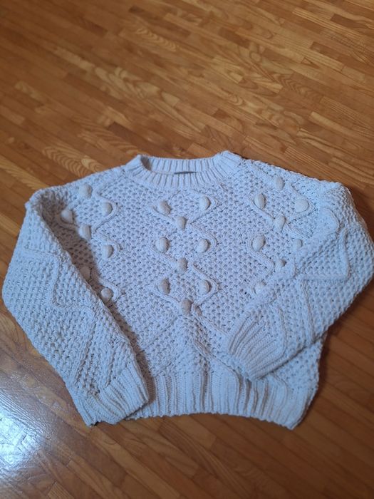 Sweter biały oversize 134/140