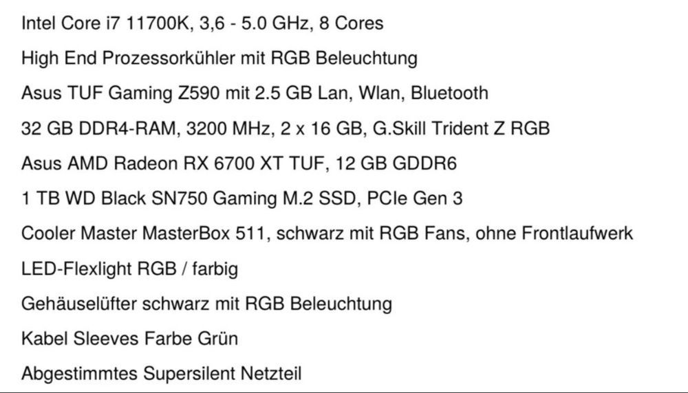 PC odbiór osobisty 6700xt 12gb + Monitor 144hz