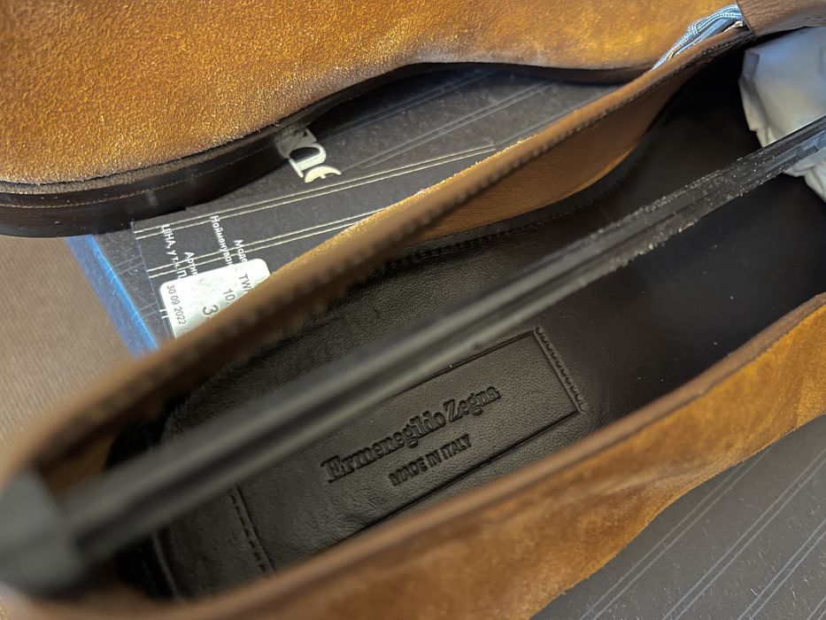 Ermenegildo Zegna лофери 45 - 45.5 оригінал Італія замшеві туфлі