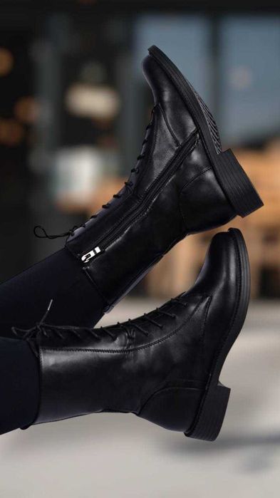 Черевики жіночі демісезонні 537-6 чорні оптом