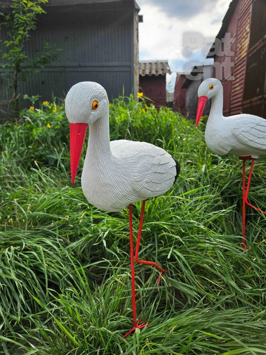 Figurki bocian bociek do ogrodu dekoracja działka ozdoba 2 szt.