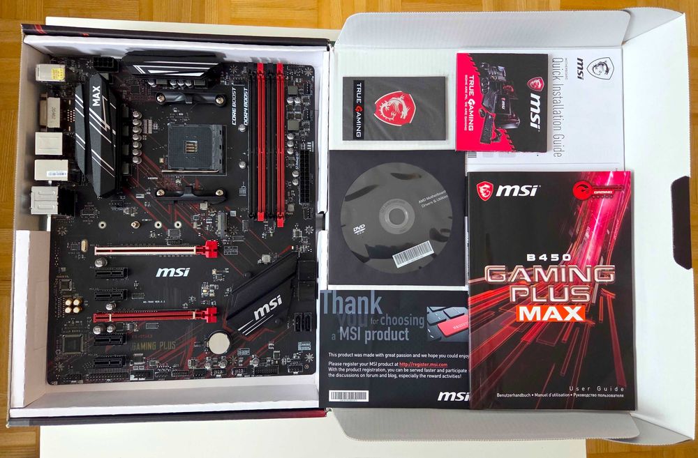 Płyta główna MSI B450 Gaming Plus MAX - 100% SPRAWNA, STAN IDEALNY + GRATIS
