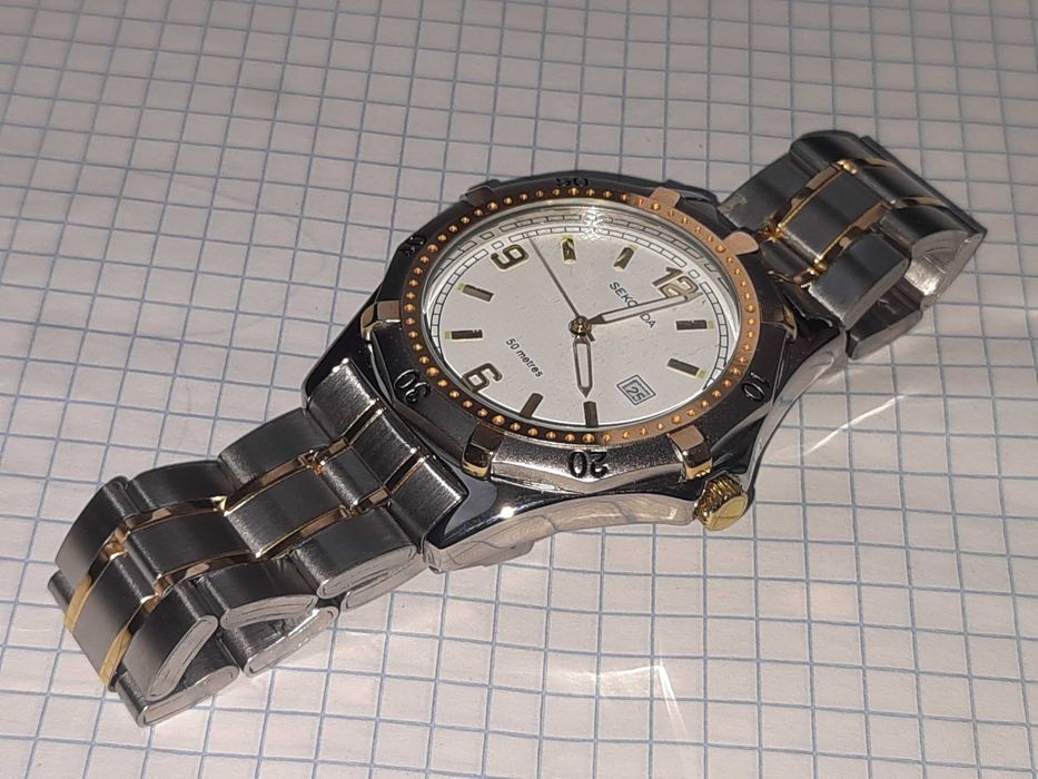 Вінтажний чоловічий годинник Seconda з коробкою та документом