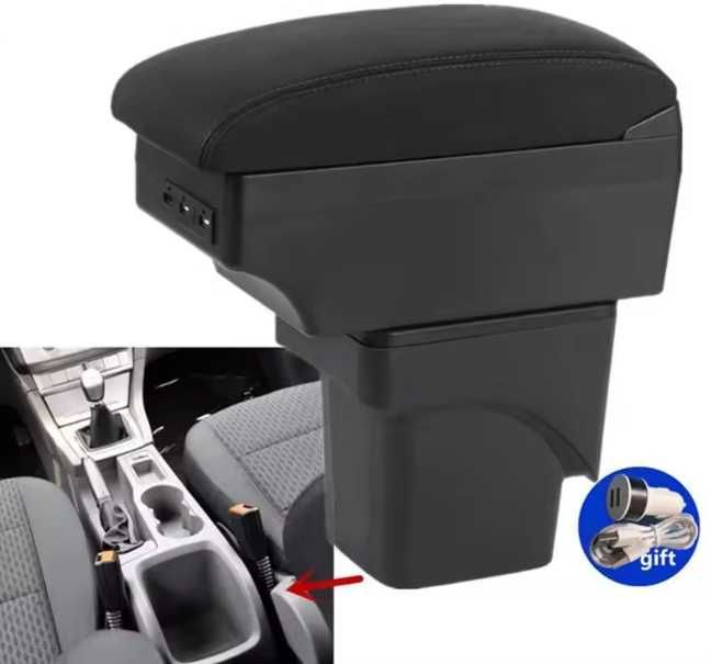Ford Focus 2 2004-2011 Підлокотник Підлокітник з USB Premium чорний