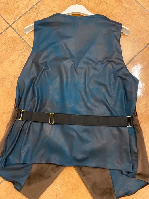 Li parie kamizelka elegancka welurowa welur velvet czekoladowa braz L