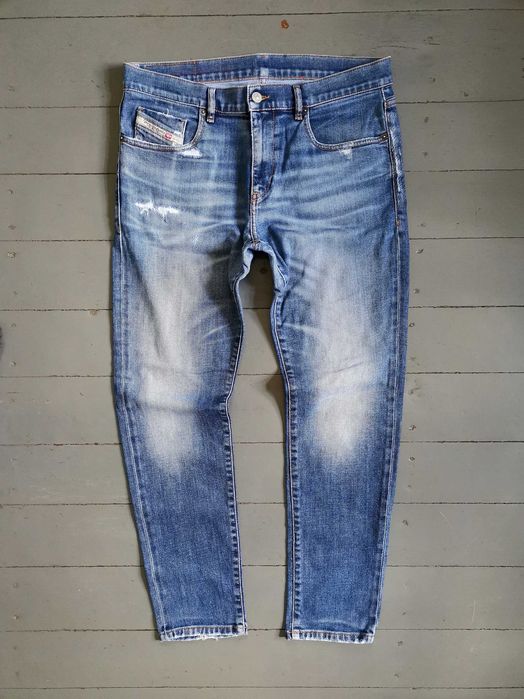 оригінальні джинси diesel завужені skinny голубі чоловічі