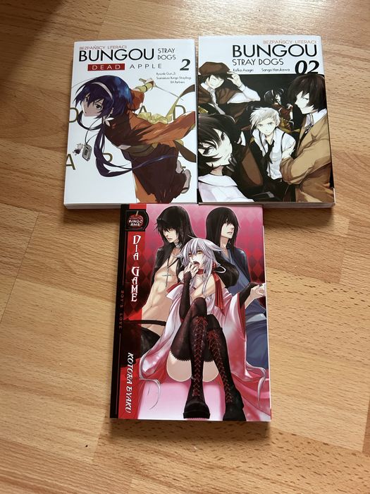 Trzy mangi Bungou stray dogs i Dia Game
