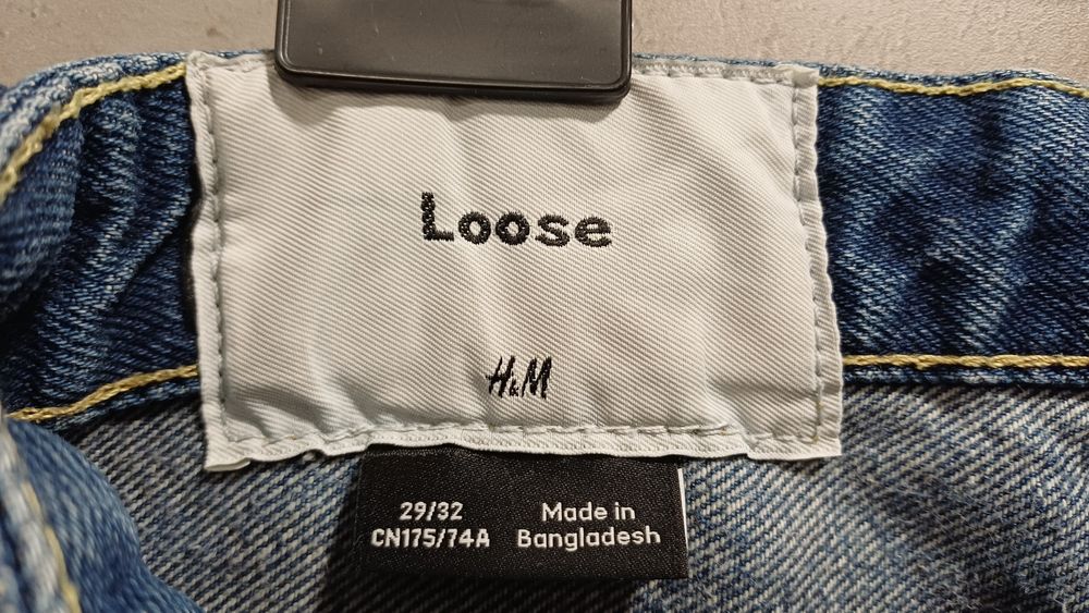 Spodnie jeansowe H&m 29/32 niebieskie