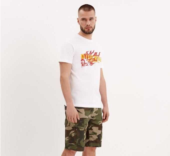 Koszulka T-Shirt Męska Diverse Biker Biała XXL