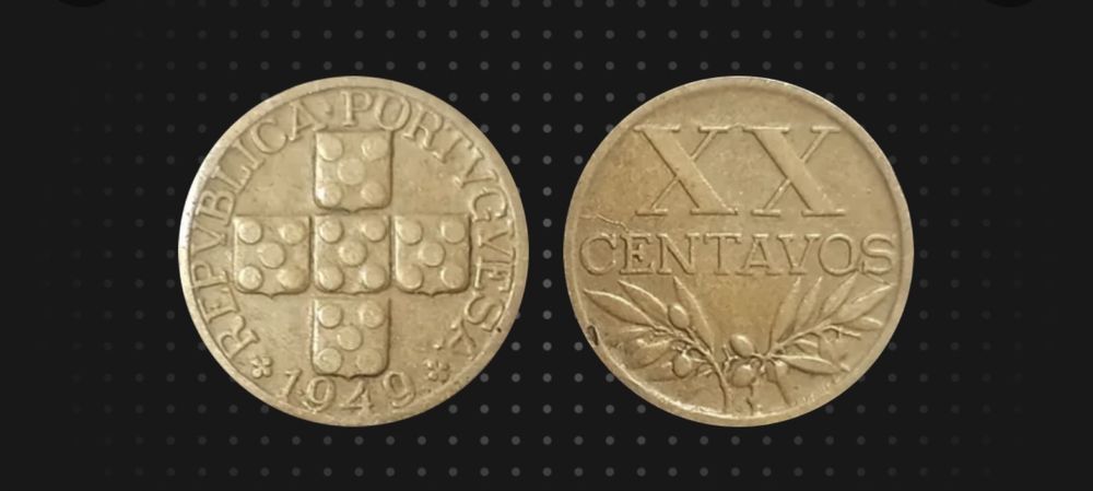 Moeda portuguesa de XX centavos