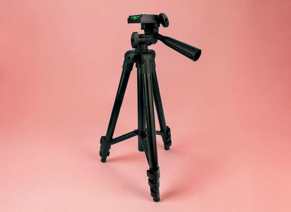 Металевий штатив тринога для смартфона 3120, висота 35–103 см, телескопічний штатив для телефону Металличекий штатив тренога для смартфона 3120