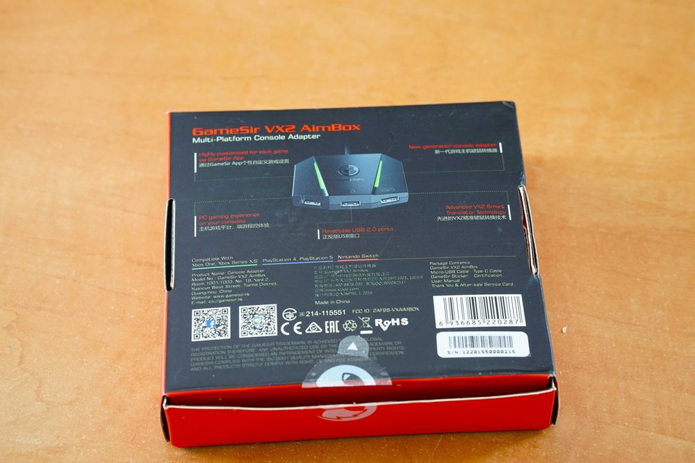 Конвертор мишки та клавіатури для ігрових консолей Gamesir VX2 AimBox адаптер Xbox PlayStation Switch