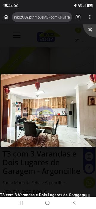 Apartamento t3 picoto