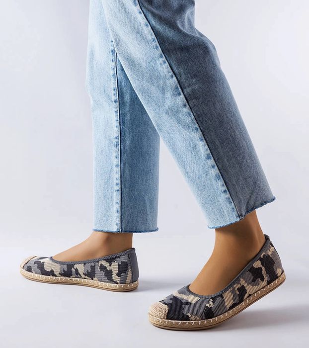 Szare wsuwane espadryle Benedum