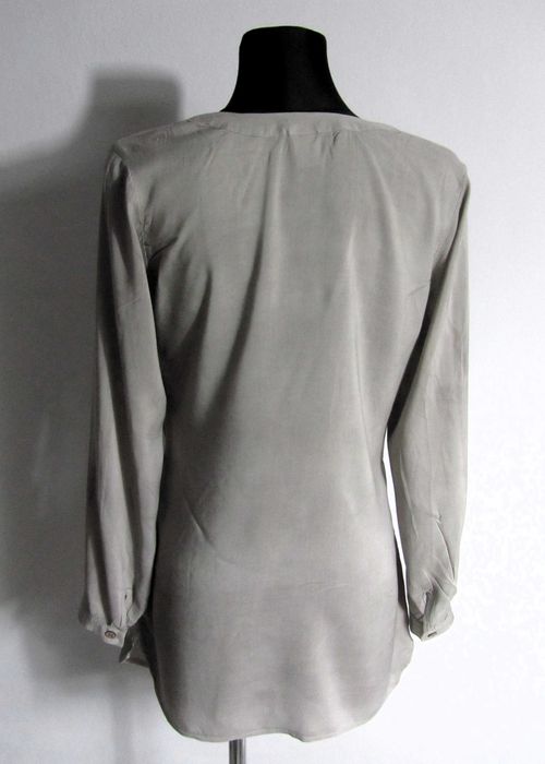 Szara długa koszula Cieniowana Ombre Hippie Boho Wiskoza 34 XS