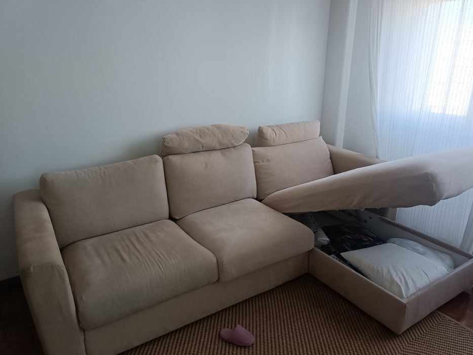 Sofá 3 lugares com chaise long