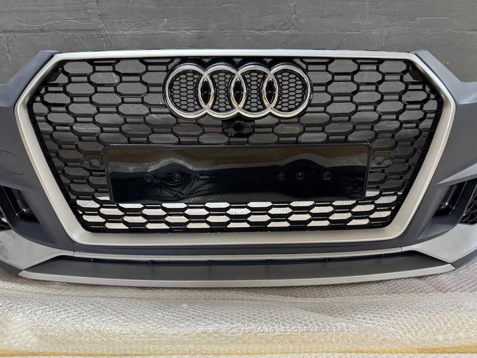 Передний бампер А4 ауді Бампер audi a4 B9 решетка AUDI RS4 16-20год решітка а4 б4 RS Бампер aуді рс 2017 B9 новий бампер Ауди под радари дистроник