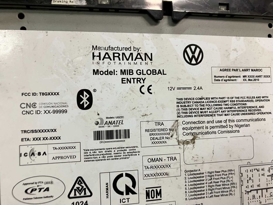 Radio Radioodtwarzacz HARMAN Vw Crafter II 7c0MAN Tge