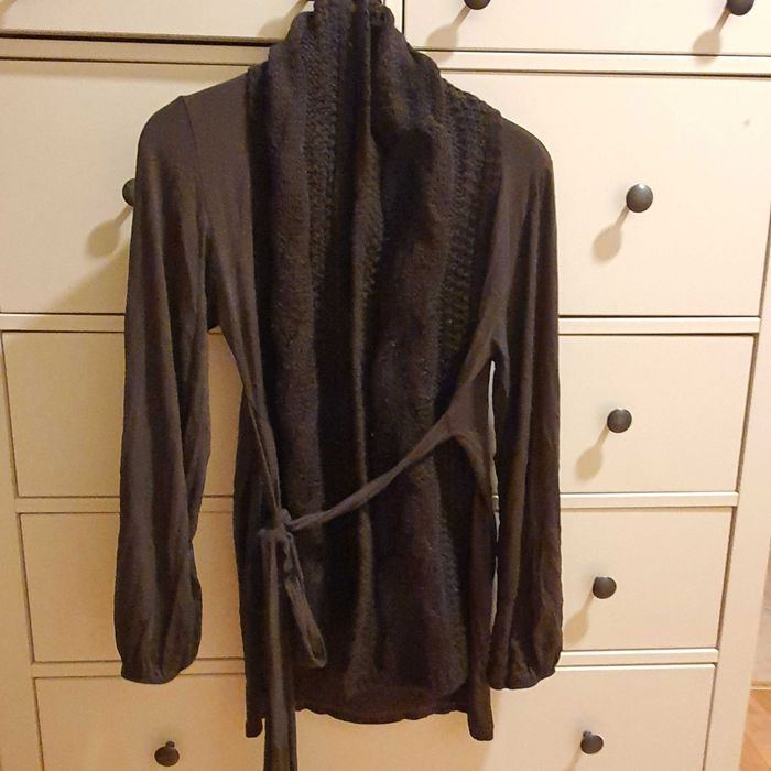 Sweter kardigan z wełny L