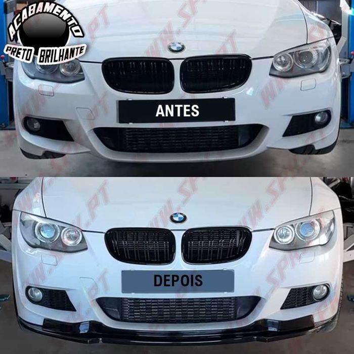 Lip / Spoiler Frontal BMW Serie 3 E92 / E93 LCI - Preto Brilhante