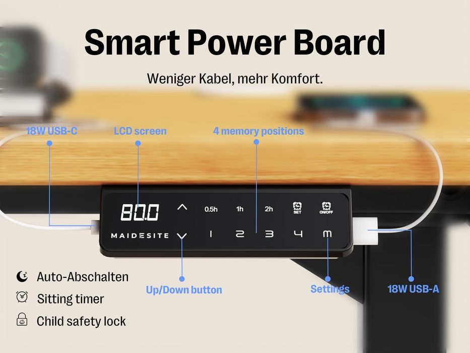 Stelaż elektryczny / Maidesite T2 Pro Plus 125 kg regulowane