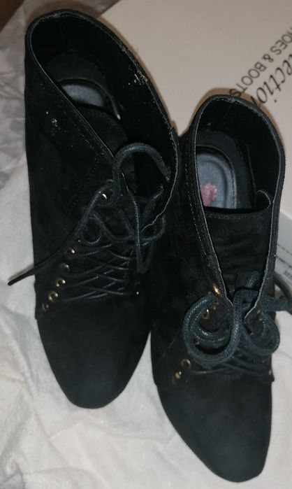 Sapato bota , salto acrílico, 37, "Seaside", pouco uso, por 7€