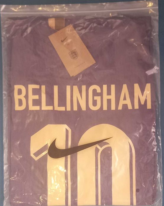 koszulka Anglii w wersji meczowej  wyjazdowa #10 Bellingham, nowa