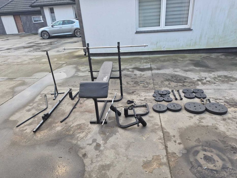 Ławka do ćwiczeń treningowa z wyciągiem modlitewnik regulowana 45 kg