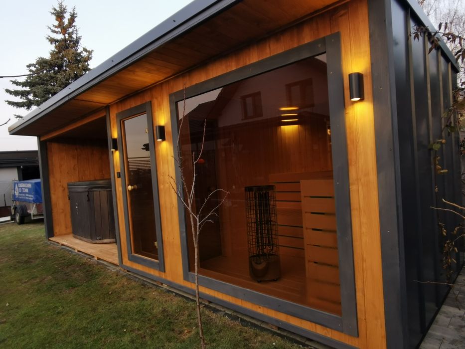 Kompleks Spa Sauna Nicea 7,2m x 2,3m Szatnia Piec