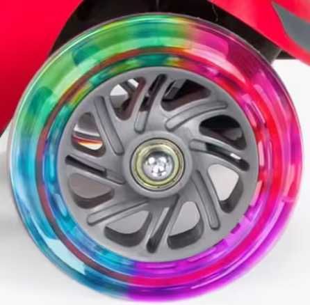 Trotinete Scooter Speedy com rodas luminosas.