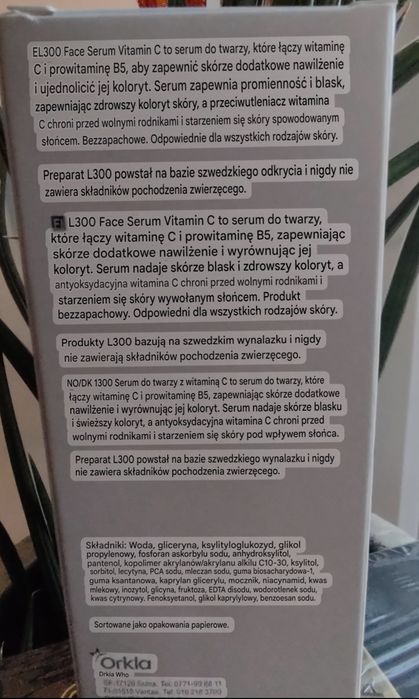 L300 serum do twarzy z Wit. C i prowitaminą B5