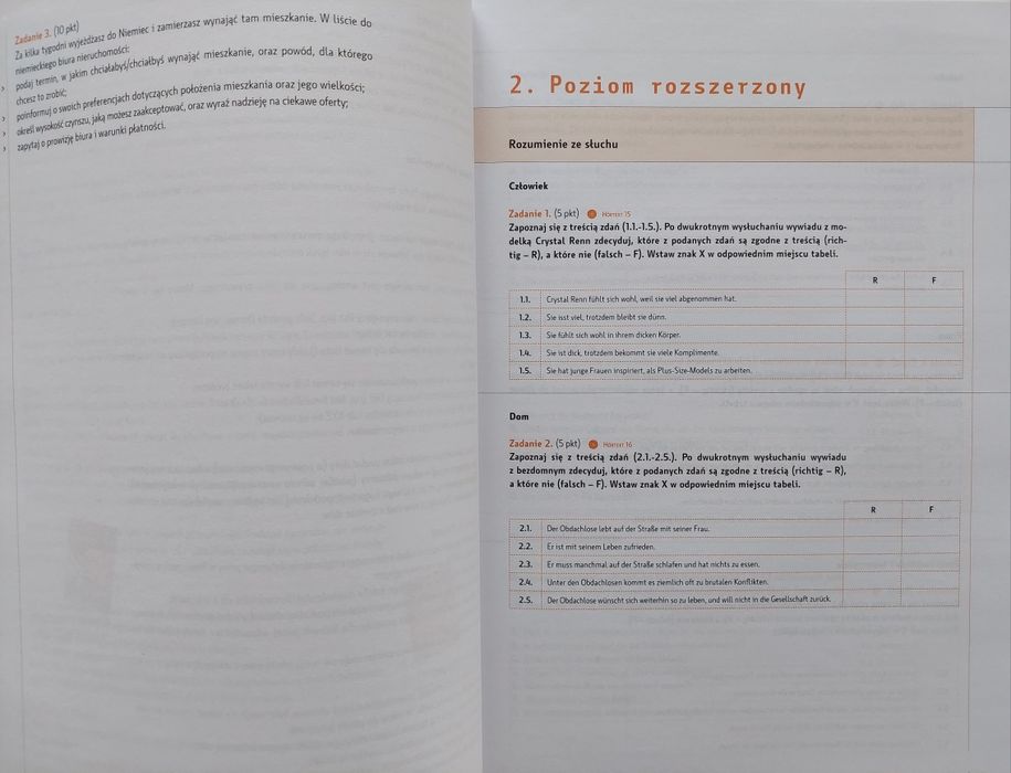 Niemiecki - liceum poziom podstawowy i rozszerzony