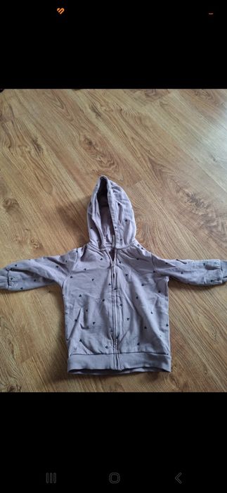 Liliowa bluza z kapturem 80