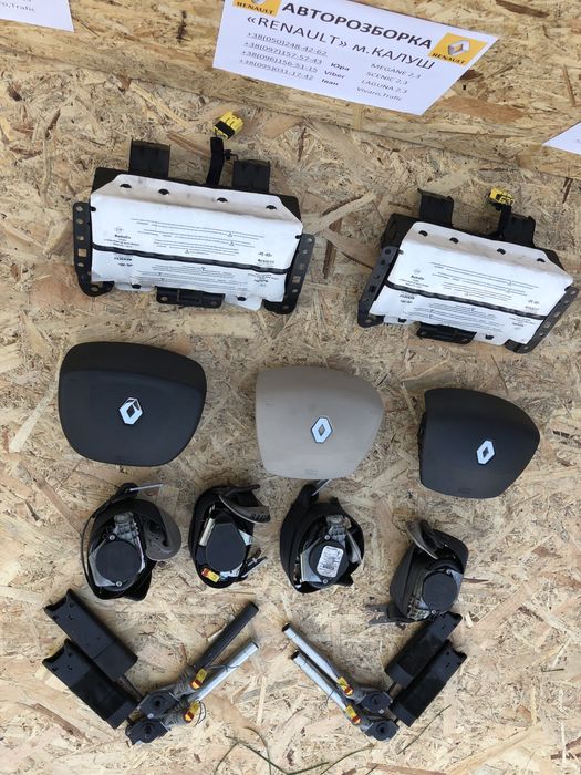 Безпека Airbag Renault Laguna 3 III Подушка безпеки ремні піропатрони