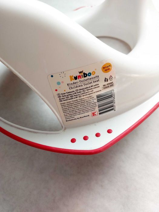 Nakladka na sedes toalete dla dziecka kremowa czerwona